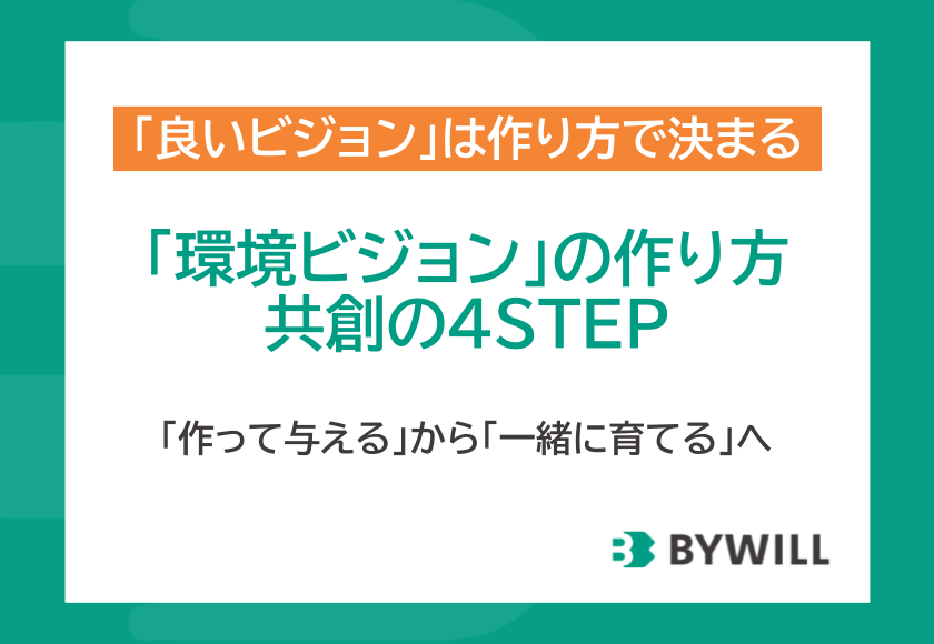 【環境ビジョン②】「自分ごと化」を生む環境ビジョンの作り方｜共創の4STEP