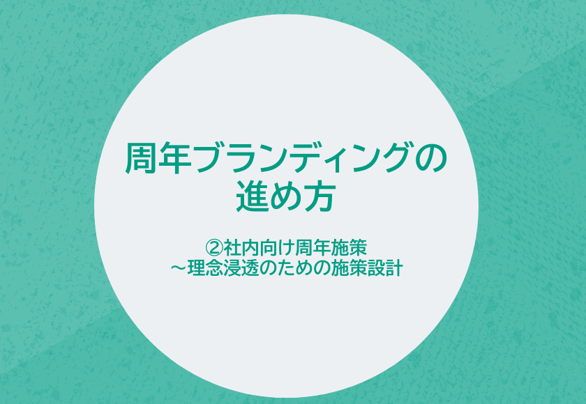 周年ブランディングの進め方　②社内向け周年施策～理念浸透のための施策設計